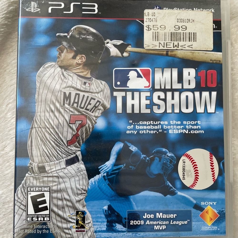 MLB 10 The Show PS3 Game with Joe Mauer